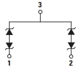 Blockdiagramm - Littelfuse AQ24COME-02HTG Bidirektionale TVS-Diode